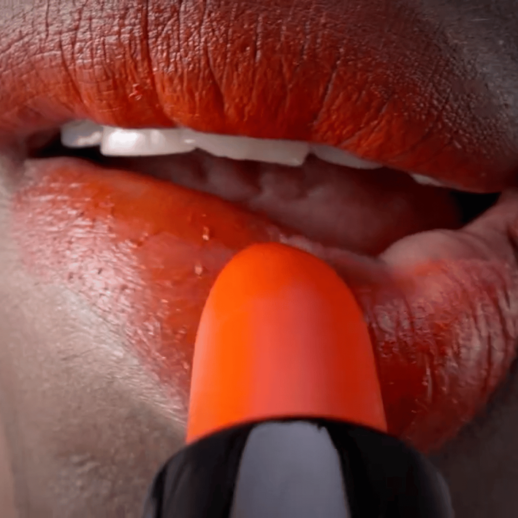 Bold red lipstick portrait for UTE editorial campaign by Spaziale Studio